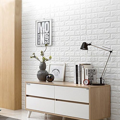 Kendinden Yapışkanlı 3D Tuğla Desenli Boyanabilir Duvar Paneli 6 Adet (58x38 cm / ~1.32 m²)