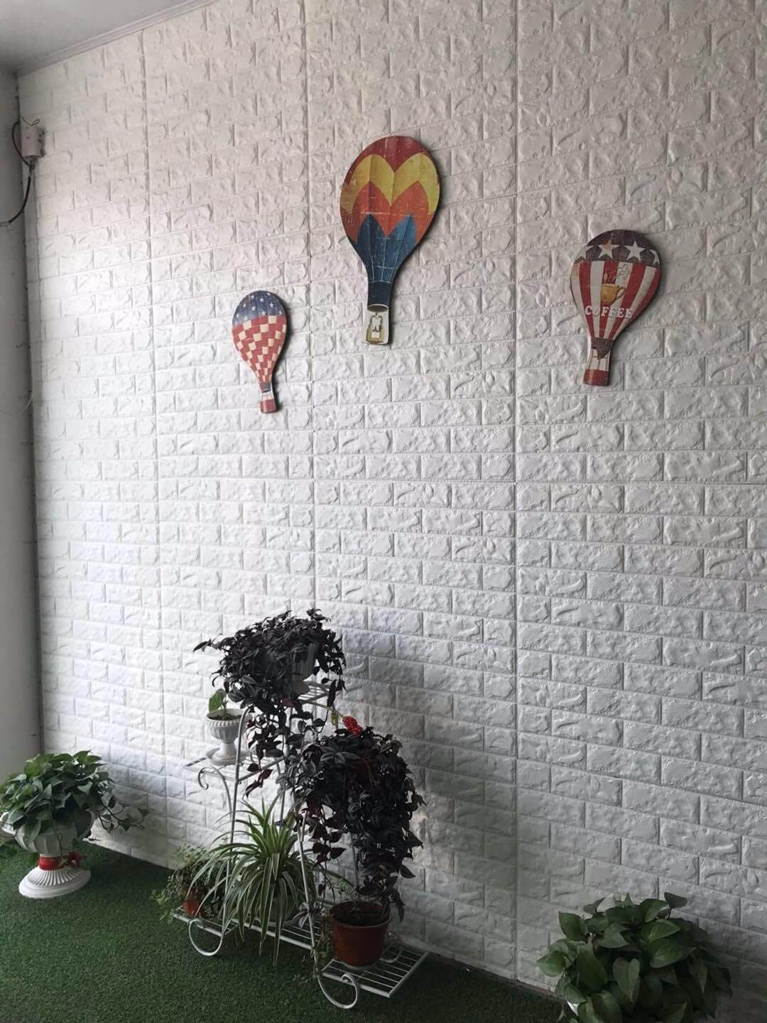 Kendinden Yapışkanlı 3D Tuğla Desenli Boyanabilir Duvar Paneli 6 Adet (58x38 cm / ~1.32 m²) - 3
